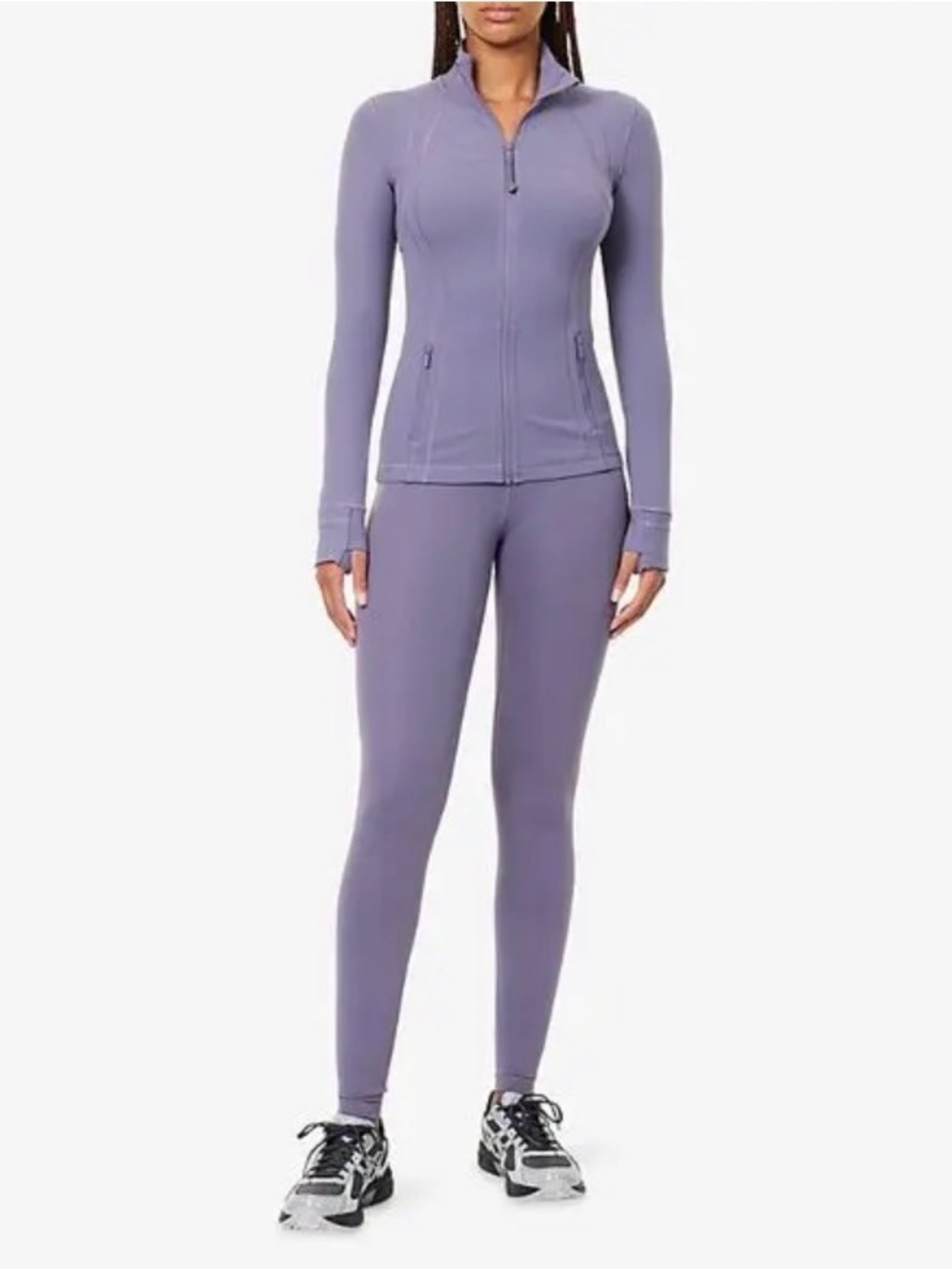 Lululemon grape mist lavender NWOT Jacket & Legging Set size 0/XS